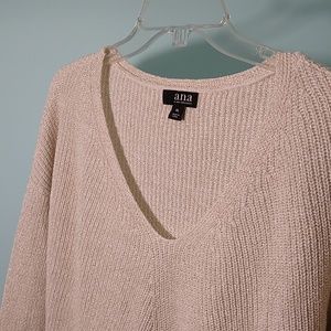 Woman's Oversized Sweater - Cream and Gold